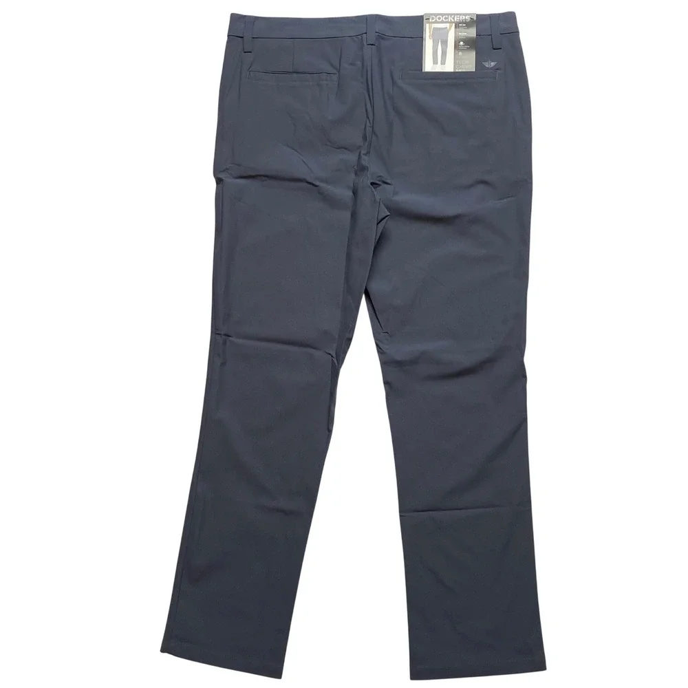 Dockers Mens Navy Tech Chino Slim Fit Stretch‎ Pant42 x 32  NWT